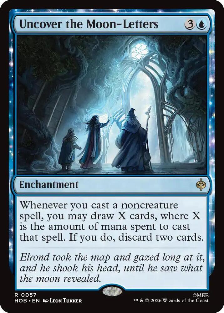 Uncover the Moon-Letters, The Hobbit card number 57