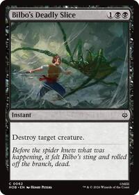 Bilbo's Deadly Slice - Magic: The Gathering The Hobbit trading card