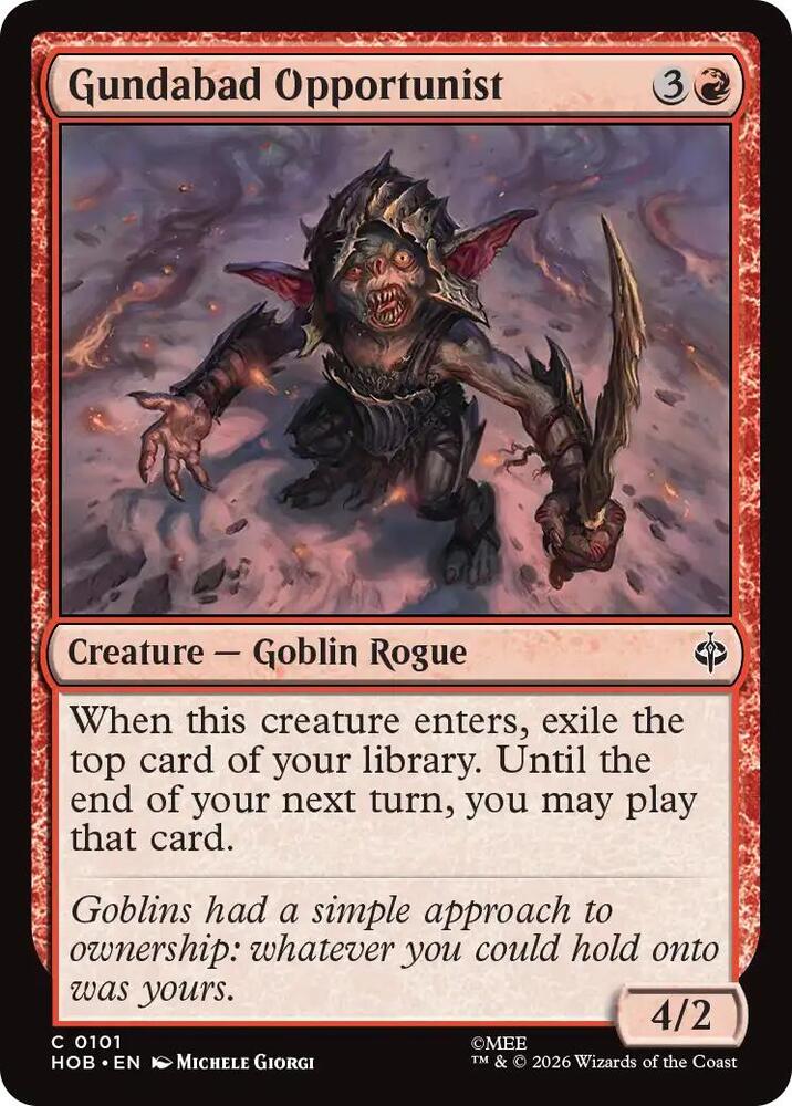 Gundabad Opportunist, The Hobbit card number 101
