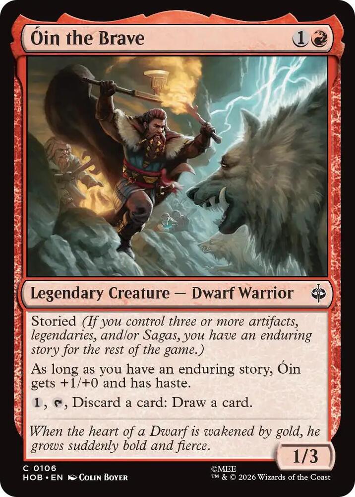 Oin the Brave, The Hobbit card number 106