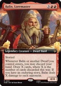 Balin, Loremaster (Extended Art) - Magic: The Gathering The Hobbit trading card