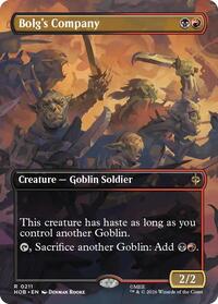 Bolg's Company (Borderless) - Magic: The Gathering The Hobbit trading card