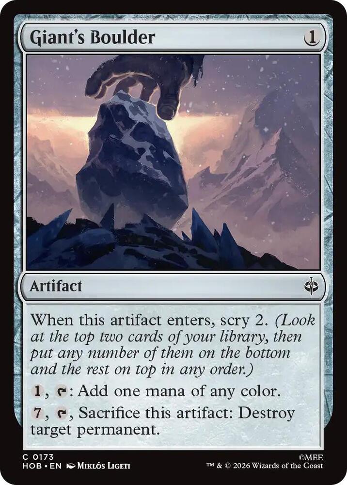 Giant's Boulder, The Hobbit card number 173