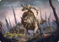 Signal the Onslaught Art Card (Gold-Stamped Signature) - Magic: The Gathering Art Series: The Hobbit trading card