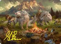 Mount Gundabad Mobilizes Art Card (Gold-Stamped Signature) - Magic: The Gathering Art Series: The Hobbit trading card