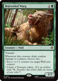 Bejeweled Warg - Magic: The Gathering The Hobbit trading card