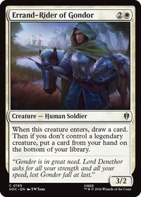Errand-Rider of Gondor - Magic: The Gathering The Hobbit: Eternal-Legal trading card
