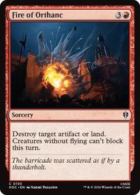 Fire of Orthanc - Magic: The Gathering The Hobbit: Eternal-Legal trading card