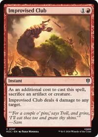 Improvised Club - Magic: The Gathering The Hobbit: Eternal-Legal trading card