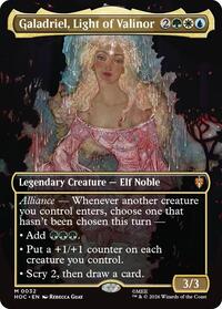 Galadriel, Light of Valinor (Borderless) - Magic: The Gathering The Hobbit: Eternal-Legal trading card