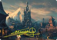Lake-town Art Card (Gold-Stamped Signature) - Magic: The Gathering Art Series: The Hobbit trading card
