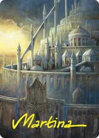 Minas Tirith Art Card (Gold-Stamped Signature) - Magic: The Gathering Art Series: The Hobbit trading card