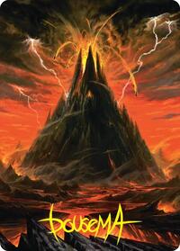 Mount Doom Art Card (Gold-Stamped Signature) - Magic: The Gathering Art Series: The Hobbit trading card