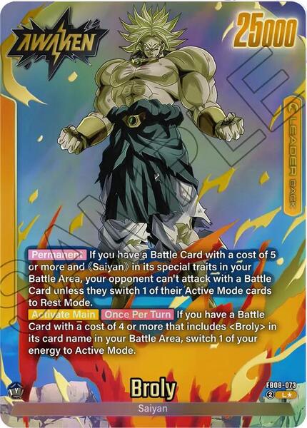 Broly - FB08-073 (Alternate Art) - Story Booster 01 - Dragon Ball