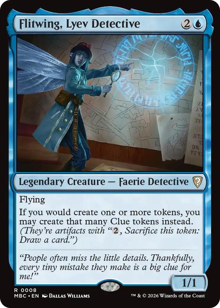 Flitwing, Lyev Detective, Mystery Booster Commander Edition card number 8