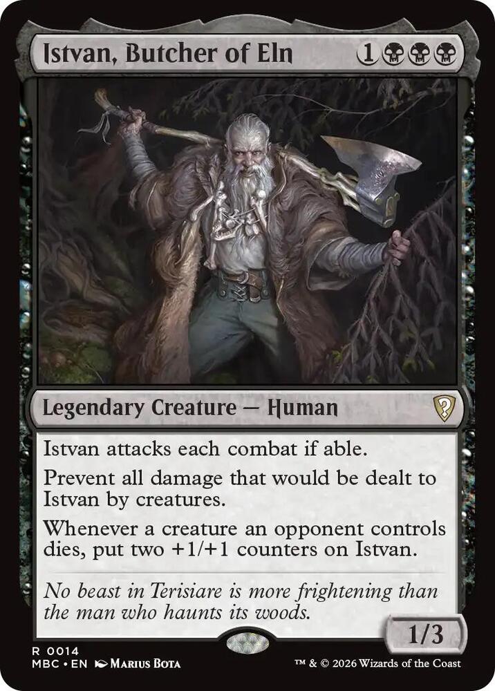 Istvan, Butcher of Eln, Mystery Booster Commander Edition card number 14