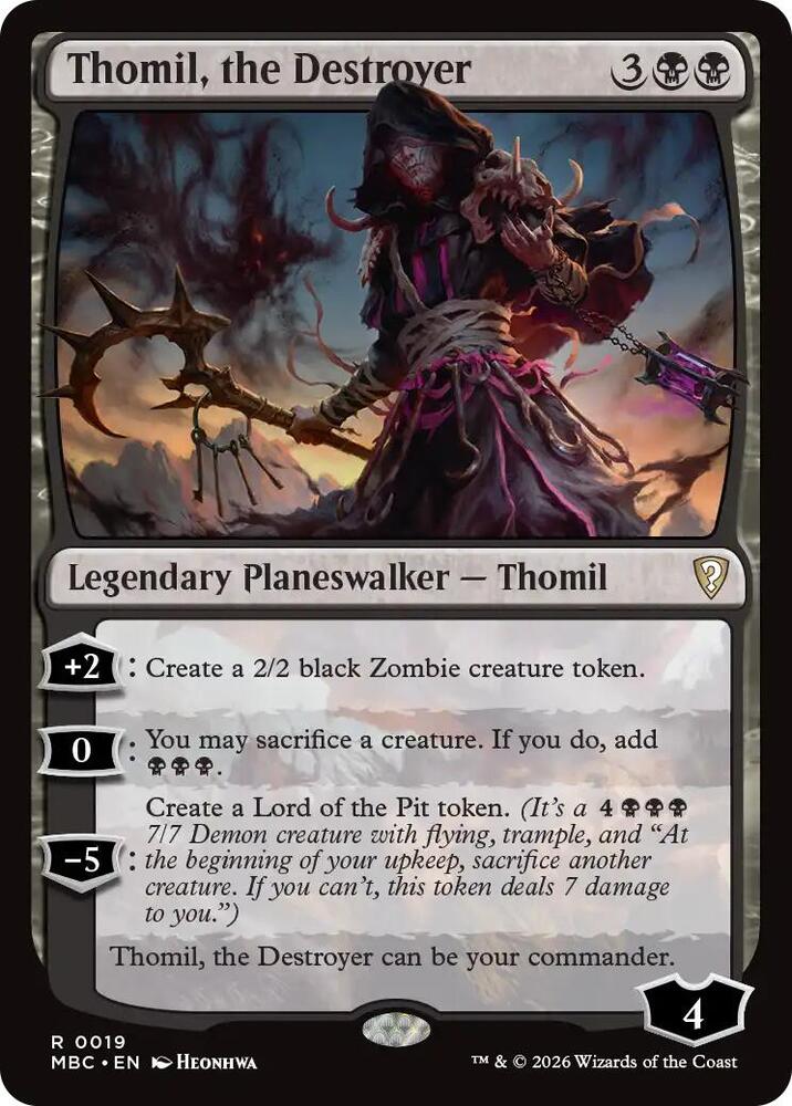 Thomil, the Destroyer, Mystery Booster Commander Edition card number 19