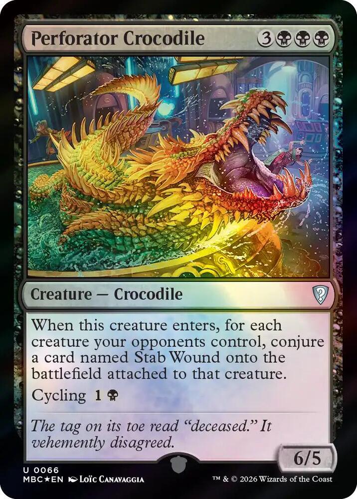 Perforator Crocodile - Mystery Booster Commander Edition - Magic
