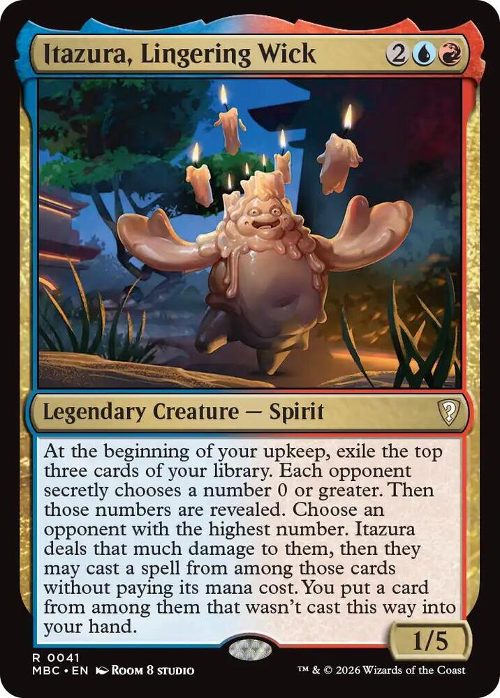 Itazura, Lingering Wick, Mystery Booster Commander Edition card number 41