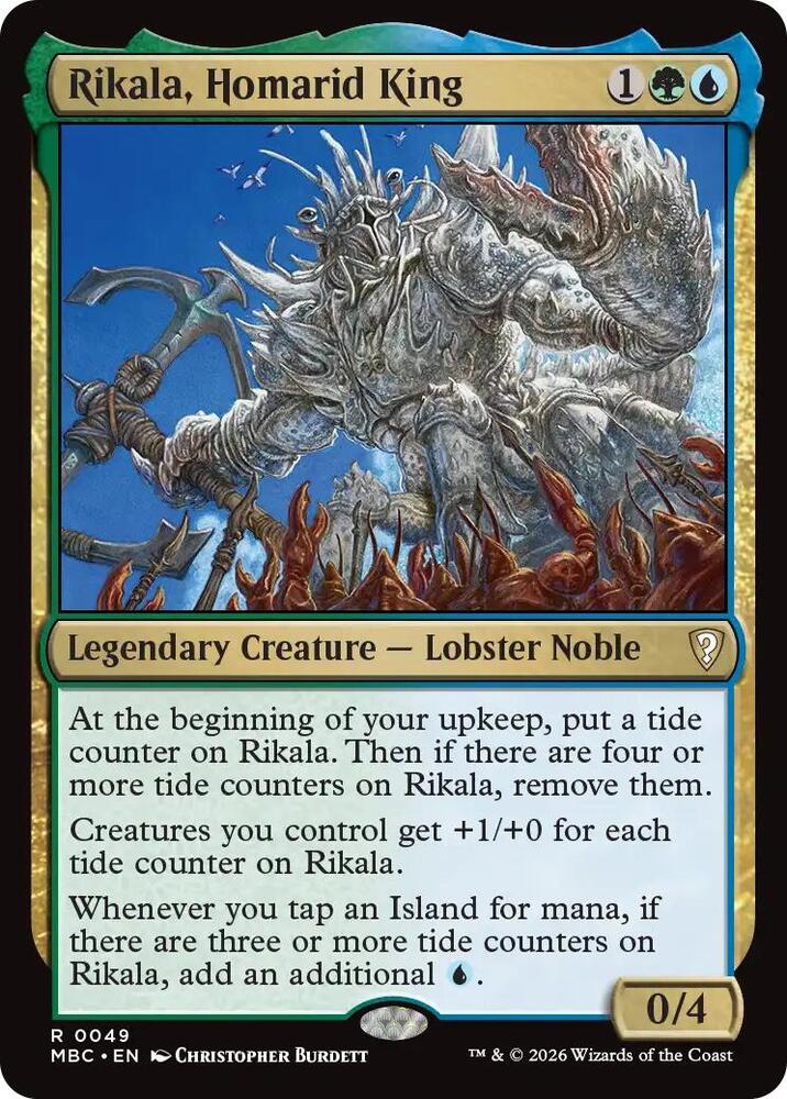 Rikala, Homarid King, Mystery Booster Commander Edition card number 49