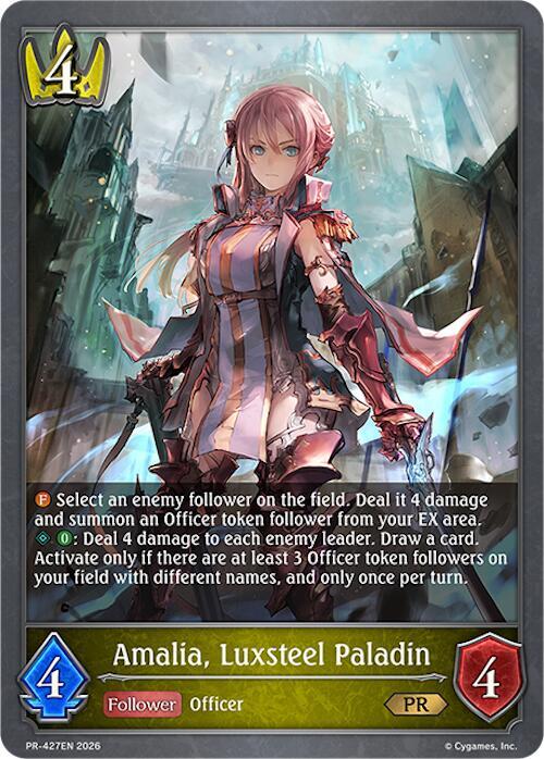 Amalia, Luxsteel Paladin (Shadowverse: Evolve Promo Cards) — Shadowverse: Evolve card