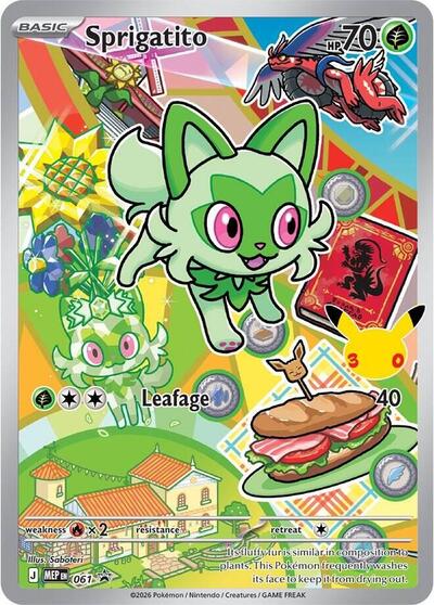 Sprigatito -  061 Pokemon Card