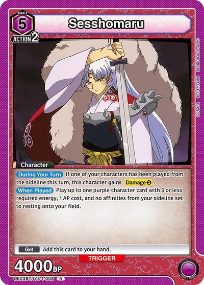 Sesshomaru (008) Union Arena Card