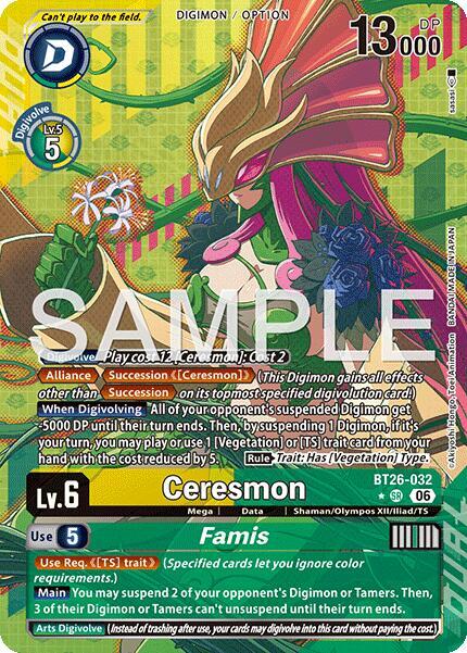Ceresmon // Famis (Alternate Art), Timeless Bonds card number BT26-032 SR