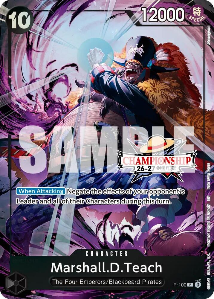 Marshall.D.Teach (CS 26-27 Event Pack) P-100 from One Piece Promotion Cards
