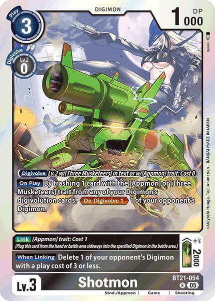 Shotmon, Limited Card Pack -Final Crest- card number BT21-054 R