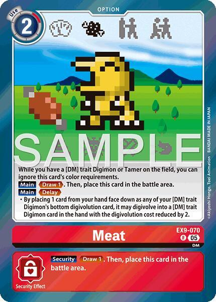 Meat, Limited Card Pack -Final Crest- card number EX9-070 R