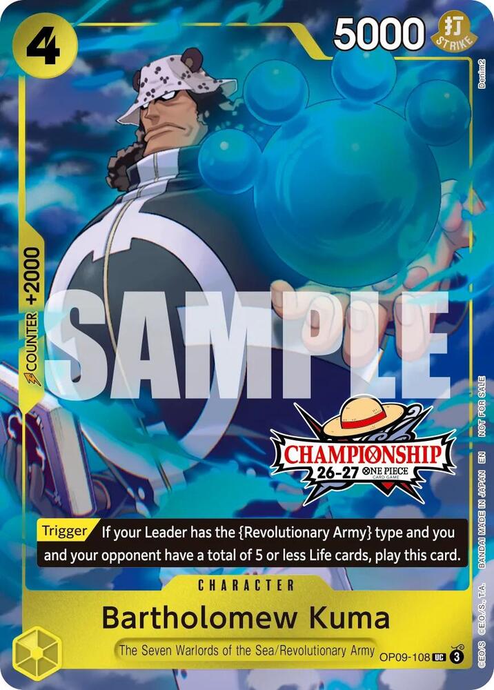 Bartholomew Kuma (CS 26-27 Celebration Pack) OP09-108 from One Piece Promotion Cards