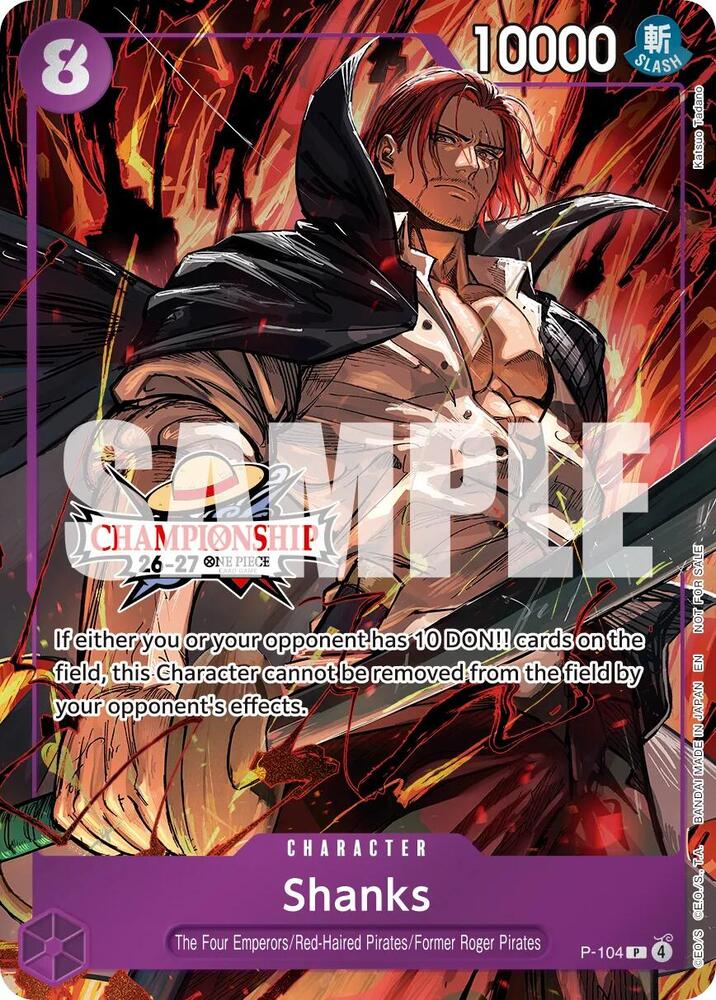 Shanks (CS 26-27 Celebration Pack) P-104 from One Piece Promotion Cards