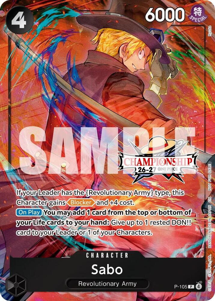 Sabo (CS 26-27 Celebration Pack) P-105 from One Piece Promotion Cards