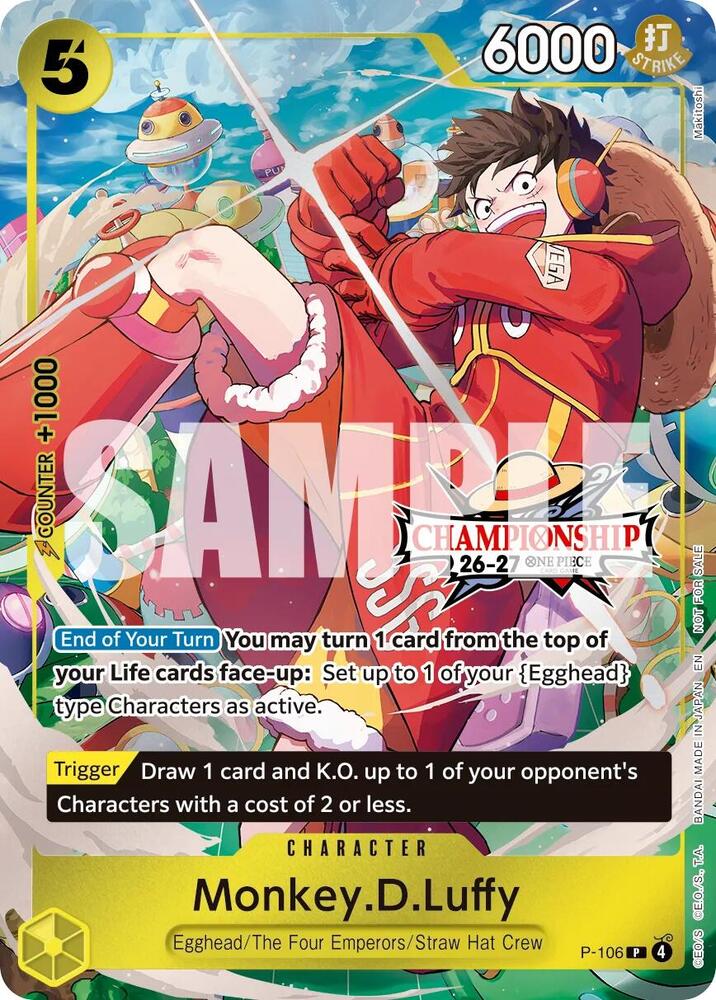 Monkey.D.Luffy (CS 26-27 Celebration Pack) P-106 from One Piece Promotion Cards