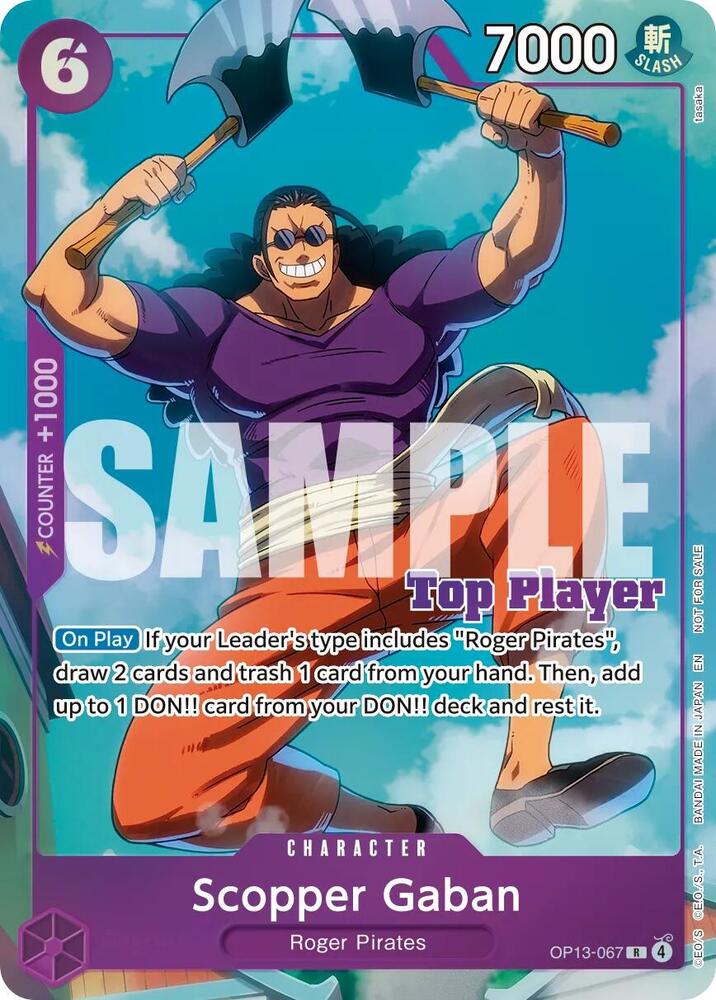 Scopper Gaban (CS 26-27 Top Player Pack Vol. 1) OP13-067 from One Piece Promotion Cards