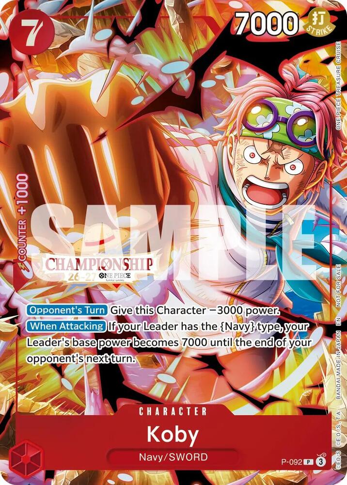 Koby (CS 26-27 Event Pack Finalist Ver.) P-092 from One Piece Promotion Cards