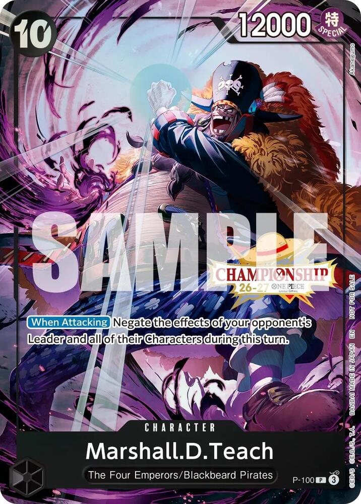 Marshall.D.Teach (CS 26-27 Event Pack Finalist Ver.) P-100 from One Piece Promotion Cards