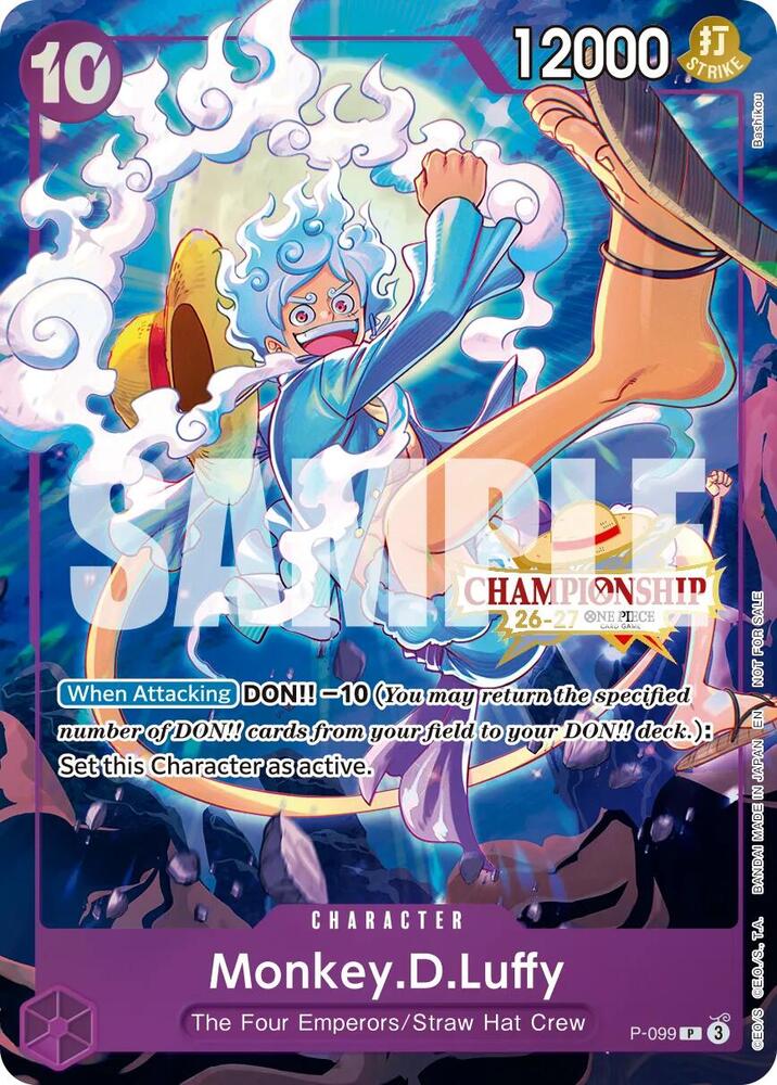 Monkey.D.Luffy (CS 26-27 Event Pack Finalist Ver.) P-099 from One Piece Promotion Cards