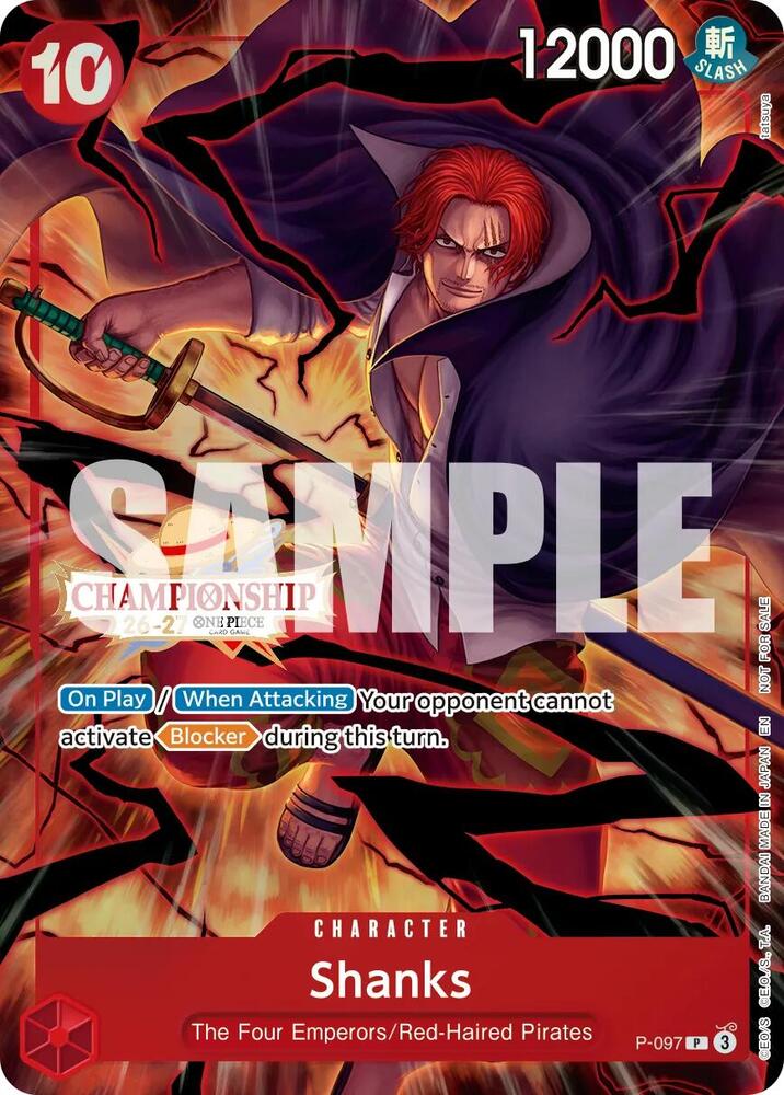 Shanks (CS 26-27 Event Pack Finalist Ver.) P-097 from One Piece Promotion Cards