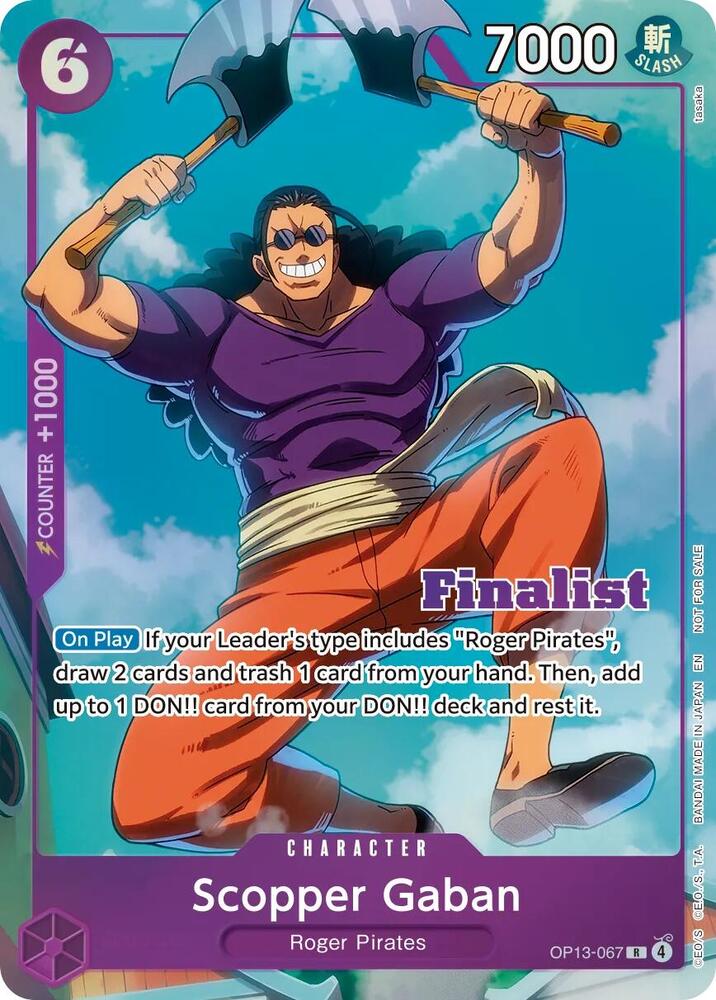 Scopper Gaban (CS 26-27 Finalist Card Set Vol.1) OP13-067 from One Piece Promotion Cards