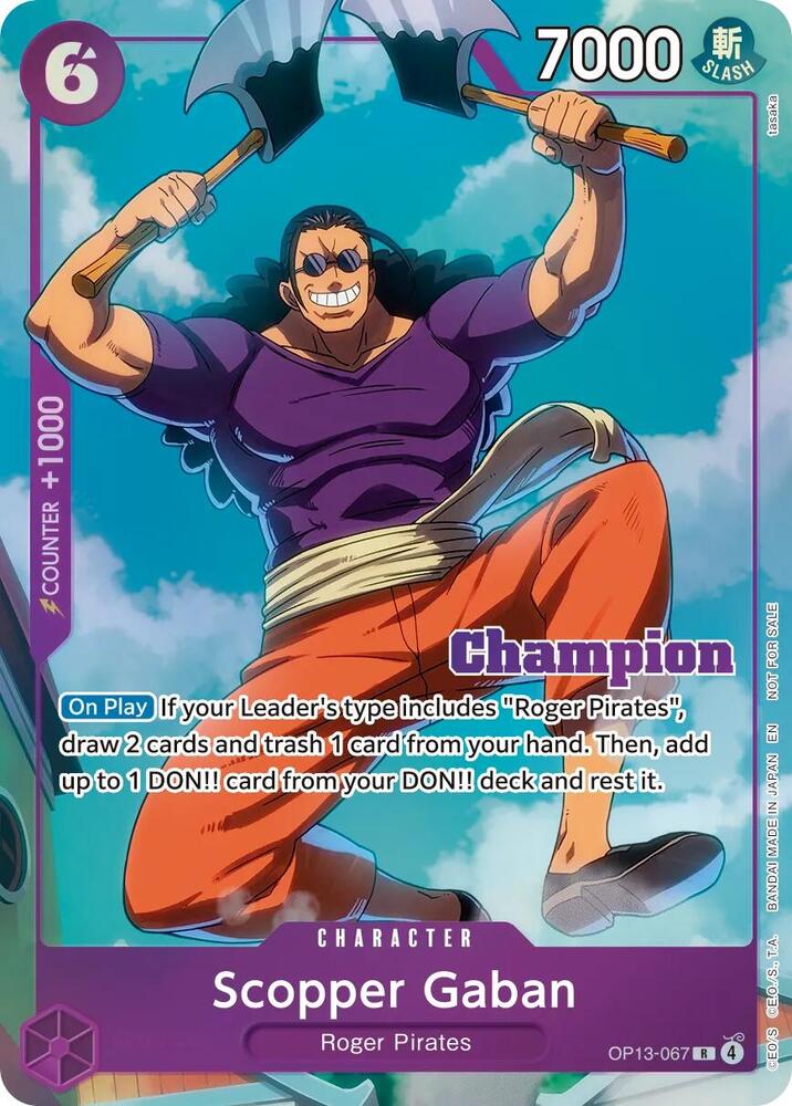 Scopper Gaban (CS 26-27 Winner Card Set Vol.1) OP13-067 from One Piece Promotion Cards