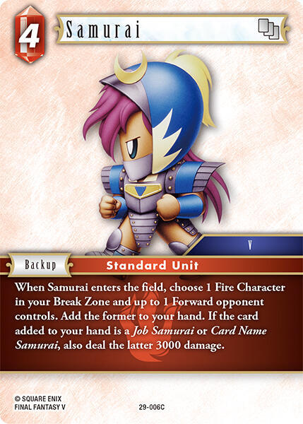 Samurai (Blissful Eternity) — Final Fantasy TCG card