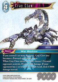 Cray Claw - Final Fantasy TCG Blissful Eternity trading card