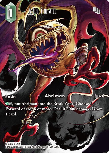 Ahriman (Blissful Eternity) — Final Fantasy TCG card