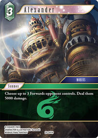 Alexander - Final Fantasy TCG Blissful Eternity trading card