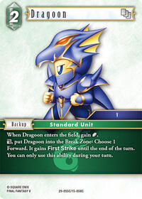 Dragoon - Final Fantasy TCG Blissful Eternity trading card