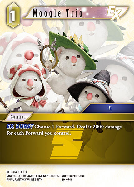 Moogle Trio EX (Blissful Eternity) — Final Fantasy TCG card