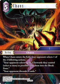 Chaos - Final Fantasy TCG Blissful Eternity trading card