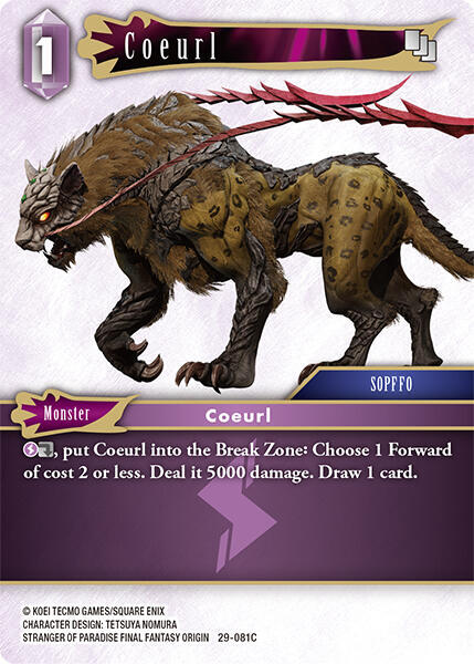 Coeurl (Blissful Eternity) — Final Fantasy TCG card